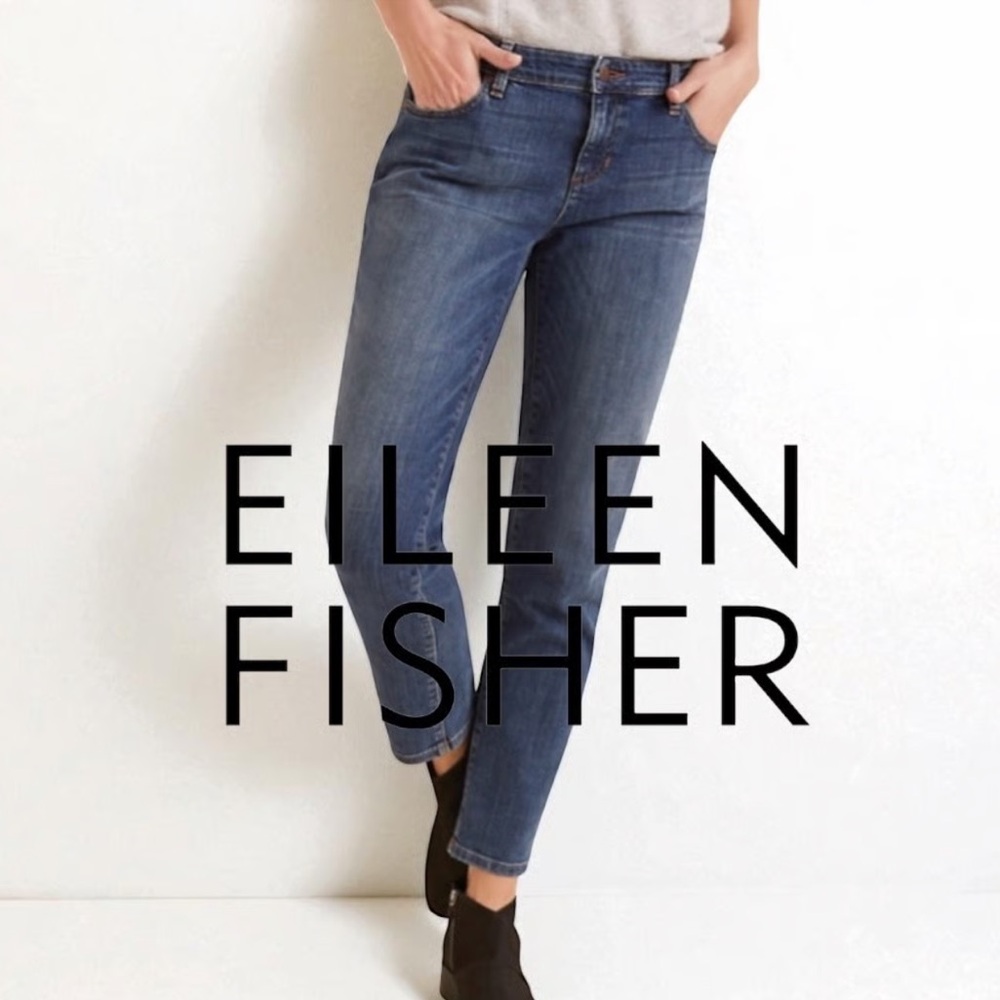 EILEEN FISHER Mid Rise Straight Leg Jeans Size 6